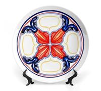 ROTOOY Piatto Decorativo da Parete, Piatti per La Decorazione della Tavola, Appendere alla Parete con Piastra Facciale Misteriosa, Staffa Inclusa E Gancio A Molla Speciale,Style5,8inch