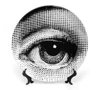 ROTOOY Piatto Lina Cavalieri, Piatto Decorativo da Parete, Decorazione da Appendere alla Parete con Piastra Facciale Misteriosa, Staffa Inclusa E Gancio A Molla Speciale,A22,6inch