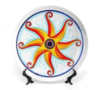 ROTOOY Piatto Lina Cavalieri, Piatto Decorativo da Parete, Decorazione da Appendere alla Parete con Piastra Facciale Misteriosa, Staffa Inclusa E Gancio A Molla Speciale,Style28,8inch