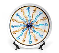 ROTOOY Piatto Lina Cavalieri, Piatto Decorativo da Parete, Decorazione da Appendere alla Parete con Piastra Facciale Misteriosa, Staffa Inclusa E Gancio A Molla Speciale,Style17,7inch