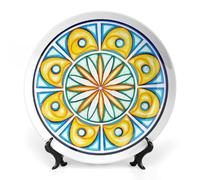 ROTOOY Piatto Lina Cavalieri, Piatto Decorativo da Parete, Decorazione da Appendere alla Parete con Piastra Facciale Misteriosa, Staffa Inclusa E Gancio A Molla Speciale,Style3,7inch