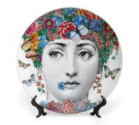 ROTOOY Piatto Lina Cavalieri, Piatto Decorativo da Parete, Decorazione da Appendere alla Parete con Piastra Facciale Misteriosa, Staffa Inclusa E Gancio A Molla Speciale,A24,7inch