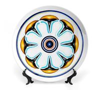 ROTOOY Piatto Lina Cavalieri, Piatto Decorativo da Parete, Decorazione da Appendere alla Parete con Piastra Facciale Misteriosa, Staffa Inclusa E Gancio A Molla Speciale,Style24,10inch