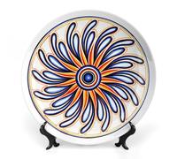 ROTOOY Piatto Lina Cavalieri, Piatto Decorativo da Parete, Decorazione da Appendere alla Parete con Piastra Facciale Misteriosa, Staffa Inclusa E Gancio A Molla Speciale,Style4,6inch