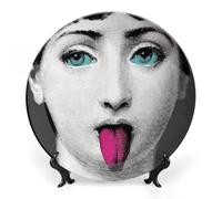 ROTOOY Piatto Lina Cavalieri, Piatto Decorativo da Parete, Decorazione da Appendere alla Parete con Piastra Facciale Misteriosa, Staffa Inclusa E Gancio A Molla Speciale,A10,10inch