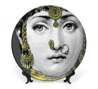 ROTOOY Piatto Lina Cavalieri, Piatto Decorativo da Parete, Decorazione da Appendere alla Parete con Piastra Facciale Misteriosa, Staffa Inclusa E Gancio A Molla Speciale,A8,8inch