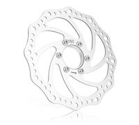 Rotor de disco de freno, Disco freno bici 160mm Mozzi filettati Adattatore flangia disco freno in acciaio inox con 6 bulloni per la maggior parte delle mountain da strada BMX