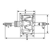 Rotore alternatore F 032 238 117 HC-Cargo