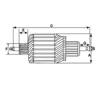 Rotore motorino di avviamento F 032 332 363 HC-Cargo