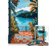 Rotorua, Nuova Zelanda Puzzle da 1000 pezzi per adulti Gioco intelligente e divertente Bordo liscio Decorazione da parete (38x52cm)