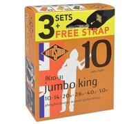 Rotosound Corde per Chitarra Acustica JUMBO KING 3 Set + Cinghia JK10-31-F