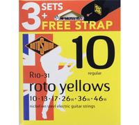 Rotosound R10Vp Value Pack R10 (3 Sets R10 + Free Strap)