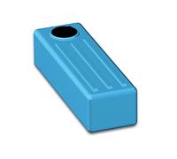 rototec Serbatoio polietilene Tipo sottotetto 300 Litri Rinforzato - Fori Stampati e FILETTATI cisterna Fuori Terra