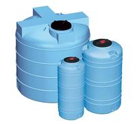 ROTOTEC Serbatoio VERTICALE Per Acqua Potabile Cisterna Alimentare CERTIFICATA Da Esterno In Polietilene Contenitore Accumulo Acqua Piovana MADE IN ITALY (50 LITRI, AZZURRO)