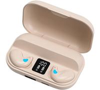 ROTRES Cuffie Bluetooth,Mini Cuffie Invisibili Bluetooth 5.3 in recchio,Auricolari Senza Fili Invisibili per Dormire,Impermeabili Ipx5,for Side Sleepers,per Orecchie Piccole(Beige)