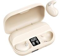 ROTRES Cuffie Bluetooth,Mini Cuffie Invisibili Bluetooth 5.3 in recchio,Auricolari Senza Fili Invisibili per Dormire,Impermeabili Ipx5,for Side Sleepers,per Orecchie Piccole(Beige)