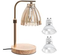 ROTRES Lampada Scalda Candela,Lampada a Candela con Timer e Dimmer,Lampada Elettrica Profumata Vintage con 2 Lampadine,Decorazione Della Camera da Letto,Regalo per Donne e Mamma
