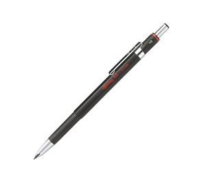 rOtring 300 Mechanical Pencil 2.0 mm Refillable with Sharpener Under Cap Black 1
