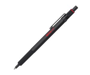 rOtring 600 Ballpoint Pen Medium Point Black Ink Black Barrel with Non-Sli