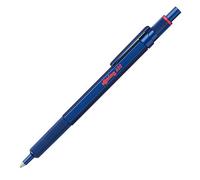 rotring 600 - Penna a sfera, punta media, inchiostro nero, fusto blu, ricaricabile