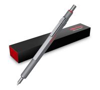 rOtring 600 Penna gel | 0,55 mm | Inchiostro nero | corpo penna in metallo argen