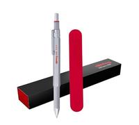 rOtring 600 penne multicolore 3 in 1 e portamine | penna a sfera nera e rossa, punte meccaniche (0,5 mm) | custodia in velluto rosso per protezione della punta