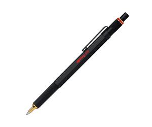 rOtring 800 Ballpoint Pen Medium Point Black Ink Black Barrel Refillable
