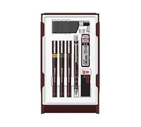 Rotring Isograph Penna Set 4 x Penne Tecniche + accessori Set per la scuola 0.20 mm, 0.30 mm, 0.50 mm
