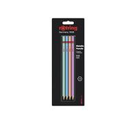 rOtring Matite HB Blister Confezione da 4 Metallici: Blu, Verde, Arancione, Rosa