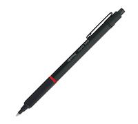 rOtring Rapid Pro penna a sfera retrattile per disegno tecnico | Punta media | Inchiostro blu | Corpo interamente in metallo nero