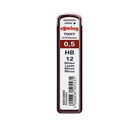 Rotring S0312650, ricariche mina in alto polimero per portamina sottili 0,50 mm HB 12 mine