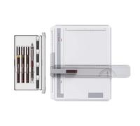 rOtring Set da disegno formato A4 e penna Isograph Junior | 3 pennarelli tecnici ricaricabili, matita meccanica e cartucce d'inchiostro, kit tedesco di precisione per studenti e designer