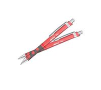 rOtring Tikky III, penna a sfera, corpo rosa corallo, inchiostro blu, impugnatura ergonomica, scrittura liscia, penna pastello fantasia per scuola, ufficio e diario, cancelleria estetica, 2 pezzi