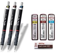 Rotring Tikky Set con Colour Code 0,35/0,5/0,7 mm (Incluso 3 dosi ersatzminen HB + gomma da cancellare B20)