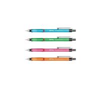 rOtring Visuclick - Set di matite meccaniche - 4 colori (arancione, blu, verde, rosa) - 0,7 mm 2B matite ricaricabili automatiche per disegno, scrittura, scuola e ufficio