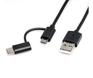 Rotronic ROLINE 11028328 USB 2.0 SYNC e Cavo di Ricarica (Tipo C Maschio a USB Micro B Femmina), 1 m Nero