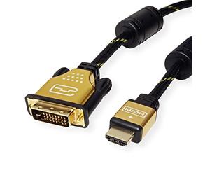 Rotronic 'ROLINE 11045895 Monitor Cavo DVI HDMI, M/M, (24 + 1) Dual Link, 10 m Nero