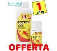 ROTRYN 200 1 Litro → Insetticida Concentrato contro Mosche Zanzare Tigre Blatte