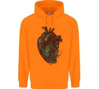Rotten Cuore Gotico Demone Satana Teschio Evil Bambini Felpa con Cappuccio