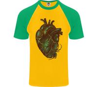 Rotten Cuore Gotico Demone Satana Teschio Evil DA UOMO S/S Baseball T-Shirt