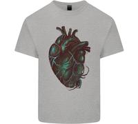 Rotten Cuore Gotico Demone Satana Teschio Evil Uomo Cotone T-Shirt