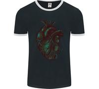 Rotten Cuore Gotico Demone Satana Teschio Evil Uomo Ringer Fotl
