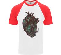 Rotten Heart Gothic Demon Satan Skull Evil Uomo S/S Baseball T-Shirt