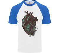 Rotten Heart Gothic Demon Satan Skull Evil Uomo S/S Baseball T-Shirt