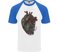 Rotten Heart Gothic Demon Satan Skull Evil Uomo S/S Baseball T-Shirt