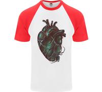 Rotten Heart Gothic Demon Satan Skull Evil Uomo S/S Baseball T-Shirt