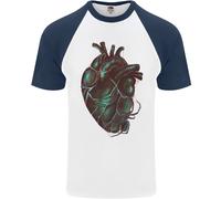 Rotten Heart Gothic Demon Satan Skull Evil Uomo S/S Baseball T-Shirt