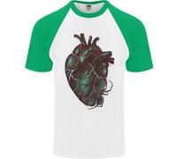 Rotten Heart Gothic Demon Satan Skull Evil Uomo S/S Baseball T-Shirt