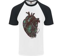Rotten Heart Gothic Demon Satan Skull Evil Uomo S/S Baseball T-Shirt