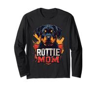 Rottie Mom - Carino Rottweiler Cucciolo Ritratto Maglia a Manica